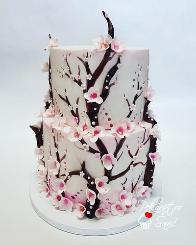 Cherry blossom cake!   - Cake by Ana