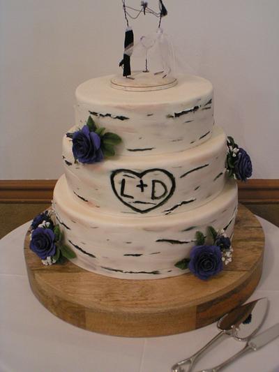 Birch Bark wedding cake - Cake by Sweet Art Cakes