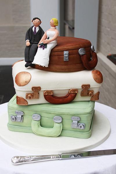 Vintage Suitcases - wedding cake - Cake by Sugar&Lace Cake Company