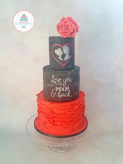 Red Romance - Cake by Frosted Dreams 
