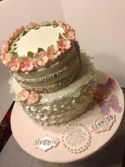 Blossoms Wedding Cake - Cake by Sally