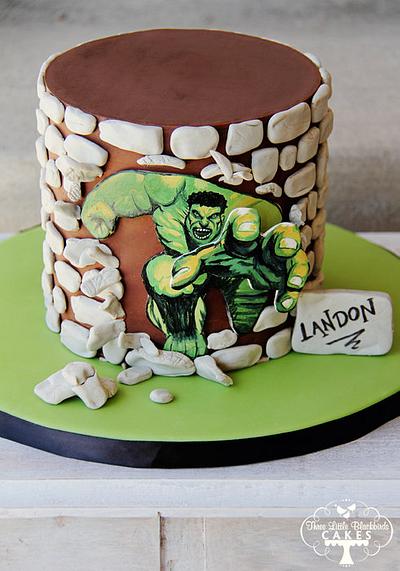 Incredible Hulk  - Cake by Three Little Blackbirds