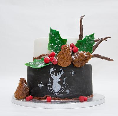 Navidad en el bosque, para Sweet Christmas Cake Collaboration Chile - Cake by Natitacm
