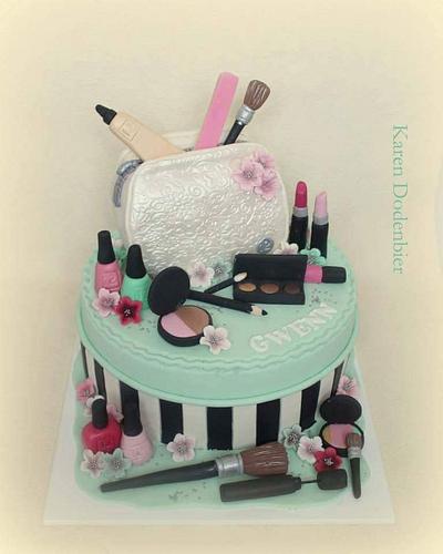 Make Up cake - Cake by Karen Dodenbier