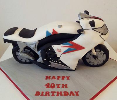3D Motorbike Birthday Cake - Cake by Sarah Poole