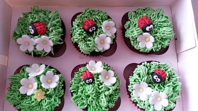 Lady bug cupcakes - Cake by Jurgyte
