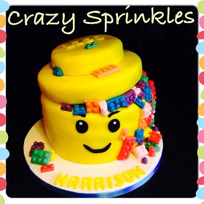 Lego head cake - Cake by Crazysprinkles