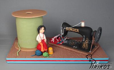 Singer Sewing Machine Cake - Cake by Pirikos, Cake Design