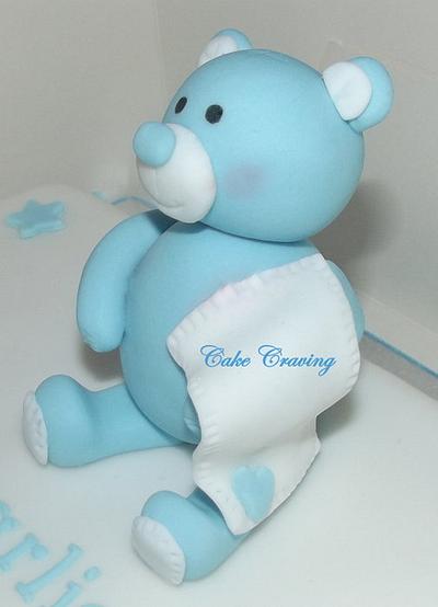 teddy bear topper - Cake by Hayley