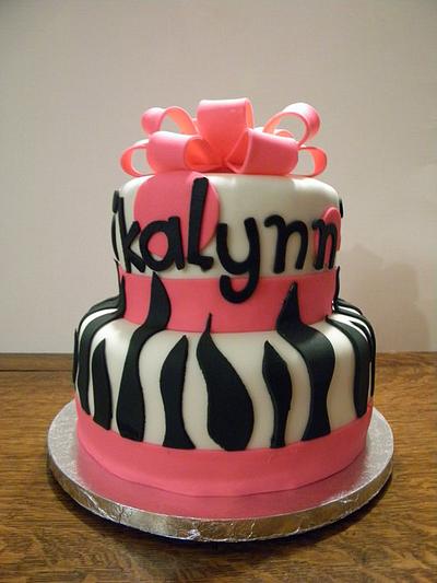 Hot Pink & Zebra - Cake by Christy McClure
