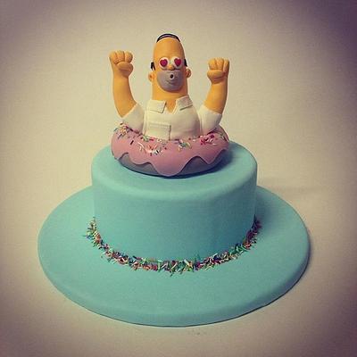 Homer Simpson - Cake by Jolanta Nowocin