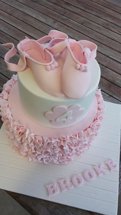 Ruffles and ballet shoes - Cake by Joanne