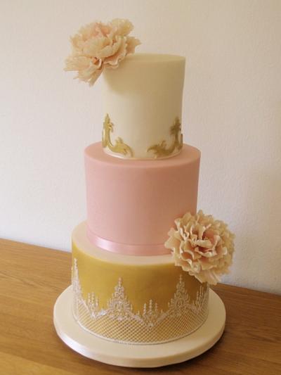 Wedding cake - Cake by CandyCakesPreston