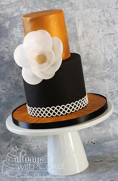 Black and Vintage Gold - Cake by AlwaysWithCake
