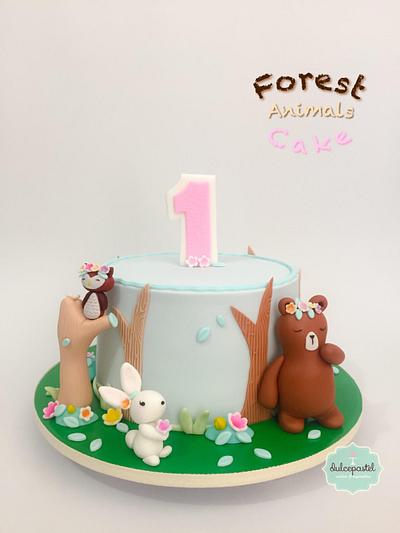 Torta Animales del Bosque - Cake by Dulcepastel.com