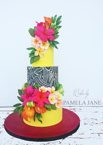 Hawaiian Summer Florals - Cake by Pamela Jane