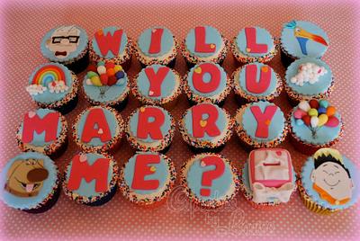 Proposal cupcakes based on the Pixar film 'UP' - Cake by CupcakesbyLouise
