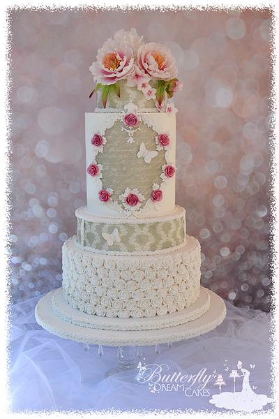 roses and Peony cake - Cake by Julie