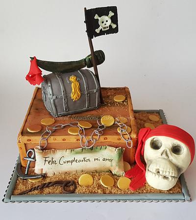 Piratas del Caribe  - Cake by Sheila Alvarado 
