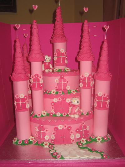 hallo kitty castle - Cake by flowercakes