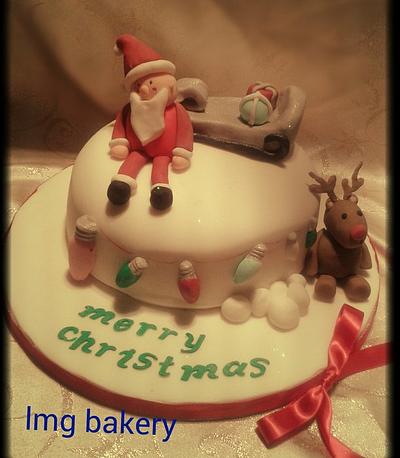 santa and rudolf Christmas cake - Cake by kimberly Mason-craig