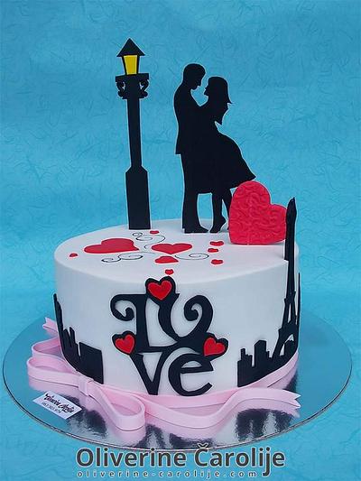 Valentine cake LOVE - Cake by Oliverine Čarolije 