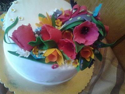 Easter flowers - Cake by Marta