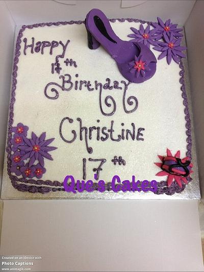 Simple purple  - Cake by Que's Cakes