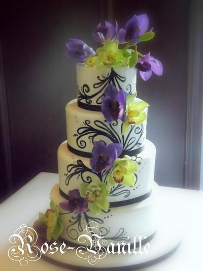 orchids cascade - Cake by cindy