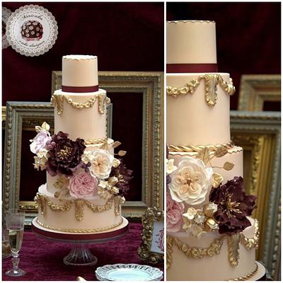 Baroque Love Wedding cake by Mericakes - Cake by Mericakes