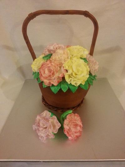 basket of flowers - Cake by joe duff
