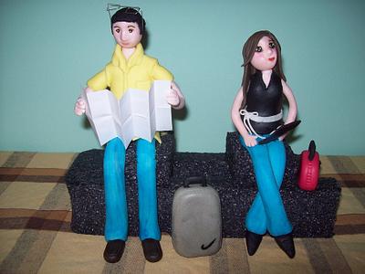 Couple Modeling (Travelers) - Cake by LiliaCakes