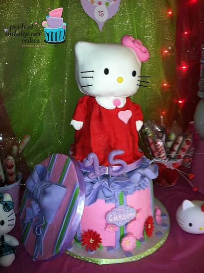 Hello Kitty on Gift box - Cake by Maria Cazarez Cakes and Sugar Art