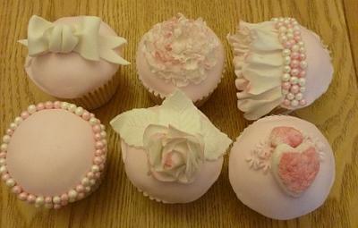 Pink Vintage style Cupcakes - Cake by Essentially Cakes