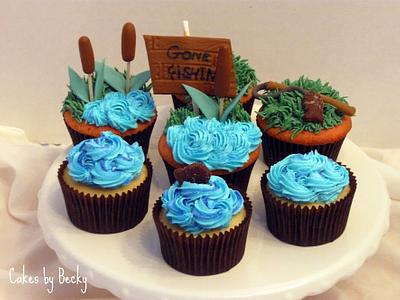 Gone Fishin' Cupcakes - Cake by Becky Pendergraft