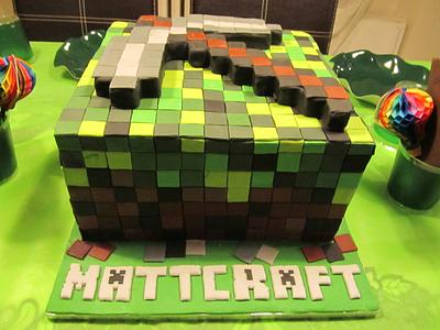 Minecraft for Matty's birthday - Cake by Nancy Petitfour
