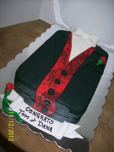 Tuxedo Grooms Cake - Cake by Chris Jones