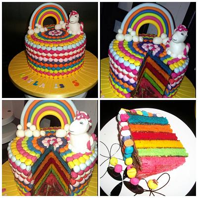 Rainbow cake - Cake by Totallyoffmycake