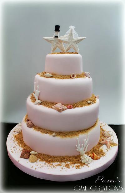 wedding cake sea - Cake by Pamela Iacobellis