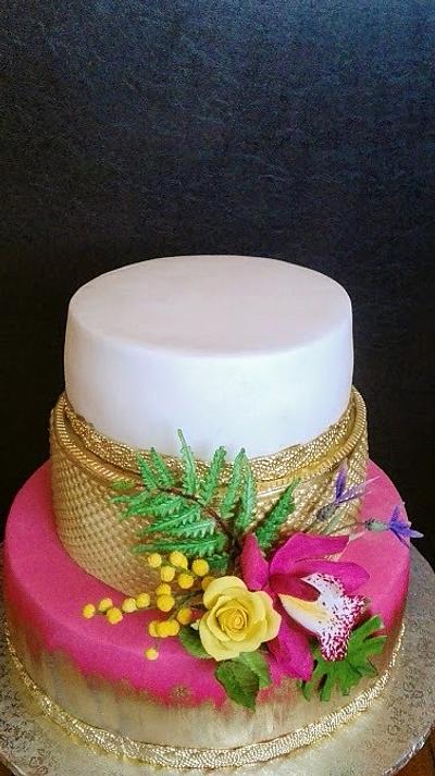 Floral birthday cake - Cake by babkaKatka