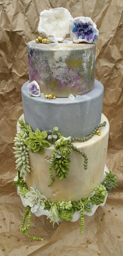 Succulent garden - Cake by Christine