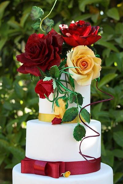 red and yellow rose  - Cake by Renata Brocca