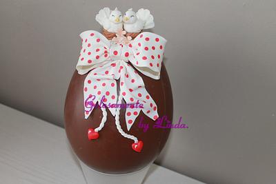 egg for 2 lovebirds - Cake by golosamente by linda
