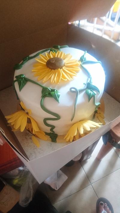 Sunflower baby shower cake - Cake by Cups'Cakery Design