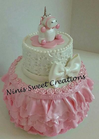Fluffy Unicorn Birthday Cake - Cake by Maria