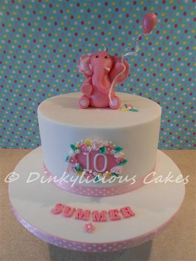 Pink Elephant - Cake by Dinkylicious Cakes