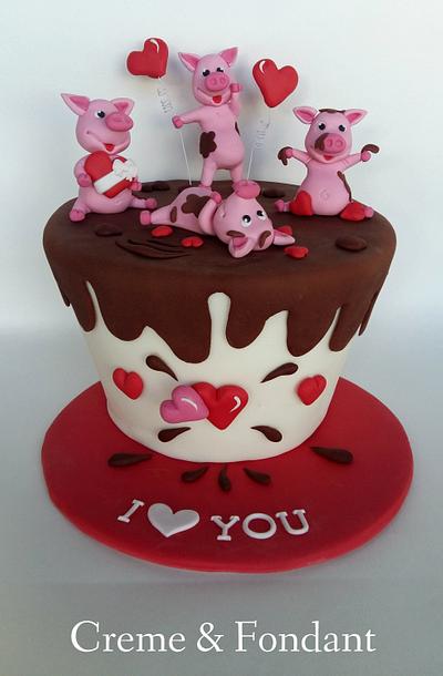 Love party cake - Cake by Creme & Fondant
