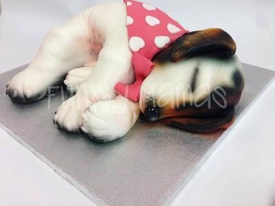 Sleeping Jack Russell - Cake by Funky Mamas