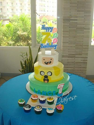  Adventure time themed cake & cupcakes - Cake by AnnCriezl