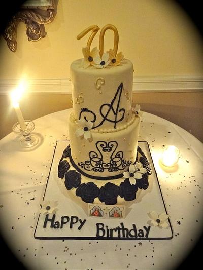 70th Birthday cake  - Cake by Heidi
